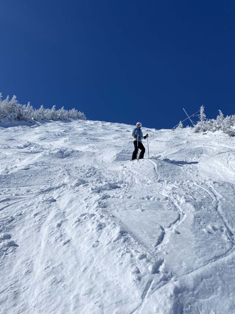 Julie Westervelt skiing Sugarbush Resort. 